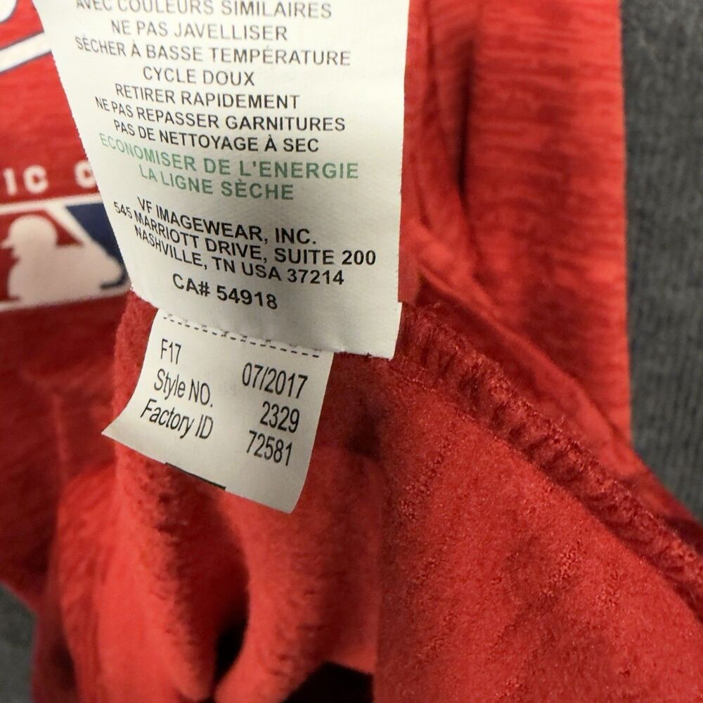 Majestic Washington Nationals MLB Hoodie Mens XL Red Streak Performance Baseball - Picture 10 of 12